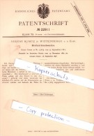 Original Patent - August Kuhtz In Wittenberge A. D. Elbe , 1882 , Dintenlöschwalze , Tintenlöscher !!! - Wittenberge