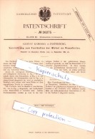 Original Patent - G. Kamossa In Insterburg / Tschernjachowsk , 1883 ,  Festhalten Der Wirbel An Pianofortes !!! - Ostpreussen