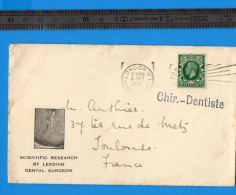 Enveloppe Londres 1937 Chirurgien Dentiste - Cartas & Documentos