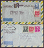 Lot De 5 Lettres De SAO PAULO Annees 50 A 60    Pour TROYES Aube PAR AVION  Entetes Commerc PUB - Covers & Documents