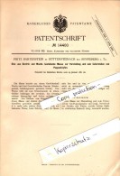 Original Patent - Fritz Bartenstein In Hüttensteinach B. Sonneberg , 1881 , Masse Aus Dextrin Und Wachs Für Puppen !!! - Sonneberg