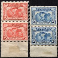 AUSTRALIE - George V - Vols Transocéans - Série Complète Neuve En Paire TTB - Mint Stamps