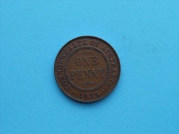 1935 - Penny / KM 23 ( Uncleaned Coin - For Grade, Please See Photo ) !! - Penny