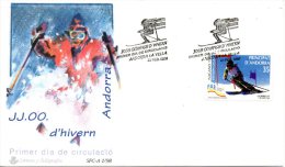 ANDORRE ESPAGNOL. N°246 Sur Enveloppe 1er Jour De 1998. J.O. De Nagano/Ski. - Inverno1998: Nagano