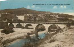 30   BESSEGES   LE PONT ET LA CEZE DU COTE DES USINES - Bessèges