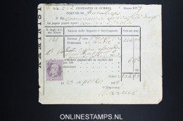Italy: Marca Da Bollo On Document 1878 - Revenue Stamps