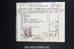 Italy: Marca Da Bollo On Document 1879 - Revenue Stamps