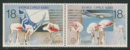 Cyprus Chypre Zypern 1988 Mi 697 /8 YT 693 / 4 ** Cyprus Airways Airliner + Boeing 739 + Greater Flamingos - Europa Cept - Flamants