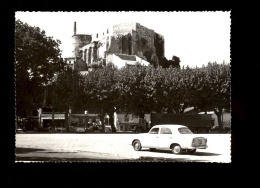 LA VOULTE SUR RHONE Ardèche La Place Du Marché Et Le Château Automobile Peugeot 403 Camion Semi Remorque Café Chez René - La Voulte-sur-Rhône