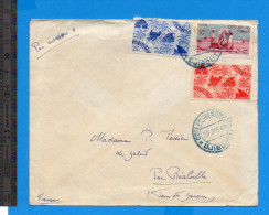 Enveloppe Côte Des Somalis 1949 Cachets Bleus Djibouti - Lettres & Documents