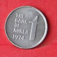 SOUTH KOREA  1  WON  1974   KM# 4a  -    (Nº11240) - Korea (Süd-)