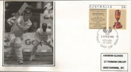 English Cricket. Letter From Adelaide To Darwin (NT) 1982 - Lettres & Documents