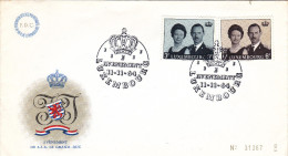 Luxembourg 1964 - Avènement Du Grand-Duc - Couronne - Brief Lettre FDC - Lettres & Documents