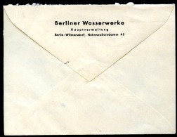BERLIN PU4 B2/001b Privat-Umschlag WASSERWERKE Gebraucht 1956 NGK 20,00 € - Agua