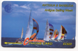 ANTIGUA & BARBUDA CARAIBES MV Cards ANT-13A  Sailing Week1 20$ CN 12CATB - Antigua And Barbuda