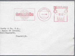 HILVERSUM 1968 Tarif 12c Machine P R 2144 Illustration Documentation Gloge Terrestre Grand Fragment - Máquinas Franqueo (EMA)