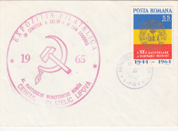 14204- LABOUR PARTY CONGRESS, PHILATELIC EXHIBITION, SPECIAL COVER, 1965, ROMANIA - Briefe U. Dokumente