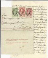 BELGIQUE - 1905 - CARTE-LETTRE ENTIER De BLANKENBERGHE Pour AACHEN - Kartenbriefe