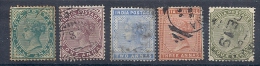 140019435   INDIA  ING.  YVERT  Nº  33/35/37/38/39 - 1858-79 Kolonie Van De Kroon