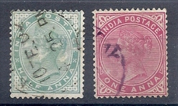 140019443   INDIA  ING.  YVERT  Nº  53/4 - 1858-79 Kolonie Van De Kroon