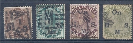 140019448   INDIA  ING.  YVERT  SERVICE  Nº  24 +  Nº  30/31/33 - 1858-79 Kolonie Van De Kroon