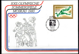 URSS    FDC    Jo 1980   Football   Saut En Longueur - Lettres & Documents