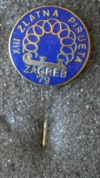 Skate - SKATING - XIII. Golden Spin Of Zagreb, Croatia - 1979. - Blue Colour Enamel Badge / Pin - Skating (Figure)