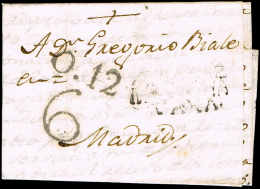 ALBACETE PREF. - ALCARAZ PE1 - CARTA CIRC. A MADRID 1815 - PORTEO 6 - ...-1850 Prephilately