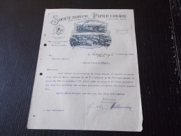 Aschaffenbourg Bavière 1921 Buntges Papier Colorié Et Colle Forte Lettre Entête - Drogisterij & Parfum
