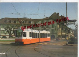 SUISSE - CHEMINS DE FER - MOTRICE PROTOTYPE DUWAG- ACMV BE 741- AU RONDEAU DE CAROUGE - TRAMWAY - Carouge