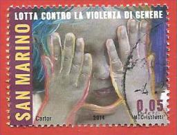 SAN MARINO USATO - 2014 - Lotta Contro La Violenza Di Genere - Violenza Fisica - € 0,05 - S. 2432 - Usados