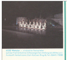 BALLET At WETZLAR Outdoor THEATRE Postal STATIONERY Card 1977 Germany  Cover Dance - Théâtre