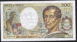 FRANCE  FAY.70.1  200  FRANCS   MONTESQUIEU    1981   VF - 200 F 1981-1994 ''Montesquieu''