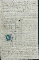 FRANCE- LETTRE PARTIE DE BAYEUX AU MOIS D OCTOBRE 70 ET ARRIVEE A PARIS  EN MARS 71  SUR PAPIER "BALLON"LOT P3570bis - War 1870