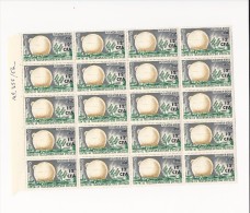 Feuille De 20 Timbres CFA Réunion YT N°355 - Neufs