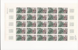 Feuille De 25 Timbres CFA Réunion YT N°383 - Unused Stamps