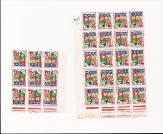 29 Timbres CFA Réunion YT N°343 : 1 Planche De 20 + 9 - Unused Stamps