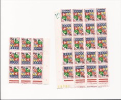 29 Timbres CFA Réunion YT N°343 : 1 Planche De 20 + 9 - Ungebraucht