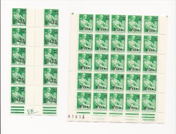 Timbres CFA Réunion En Feuilles : 39 Timbres Du N°345 + 31 Timbres Du N°346 - Ungebraucht