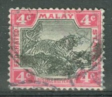 FEDERATED MALAY STATES 1904-22: ISC 35a Grey & Rose / YT 29 / Sc 28, Wmk Mult Crown CA, O - FREE SHIPPING ABOVE 10 E - Federated Malay States