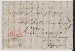 Pre249/  PREUSSEN - Aachen 1861 Nach Zaragossa (Spanien) Sehr Seltene Destination! - Storia Postale