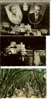 Principauté De Monaco / Monte-Carlo: Lot 4 Cartes Postales Voyagées 1940/53/56/62. Oblitérations, Timbres... - Collections & Lots