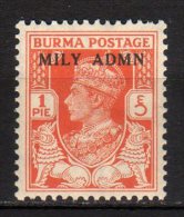 BURMA - 1945 Scott# 35 ** MILY ADMN - Burma (...-1947)