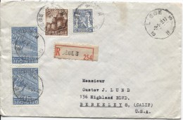 TP 765(2)-767-426 S/L.recommandée C.Liège 3/1/49 V.Berkeley USA AP832 - 1948 Export