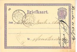 1873 Bk Met Tweeletter BREDA Naar Amsterdam 20 OCT 73 - Covers & Documents