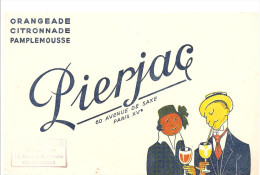 Buvard Pierjac Orangeade Citronnade Pamplemousse Offert Par Alexandre Petit Représentant à Chateauroux - Sprudel & Limonade