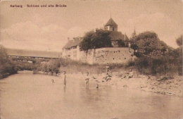 AARBERG SCHLOSS UND ALTE BRUCKE 1911 - Aarberg