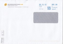 AMOUNT 1, LIESTAL, BARCODE, BLUE MACHINE STAMPS ON COVER, 2012, SWITZERLAND - Lettres & Documents
