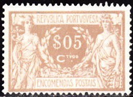 PORTUGAL - (ENCOMENDAS POSTAIS) - 1920-1922,   Comércio E Indústria.   $05  Pap. Acetinado  (*) MNG   MUNDIFIL  Nº 3 - Nuevos