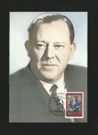 Vereinigte Nationen 1987 , Secretaire General Trygve Lie - Maximum Card - 30.1.1987 - - Maximum Cards